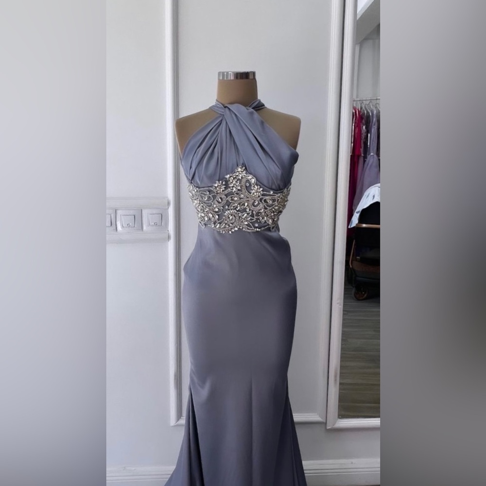 Blue bridesmaids dress